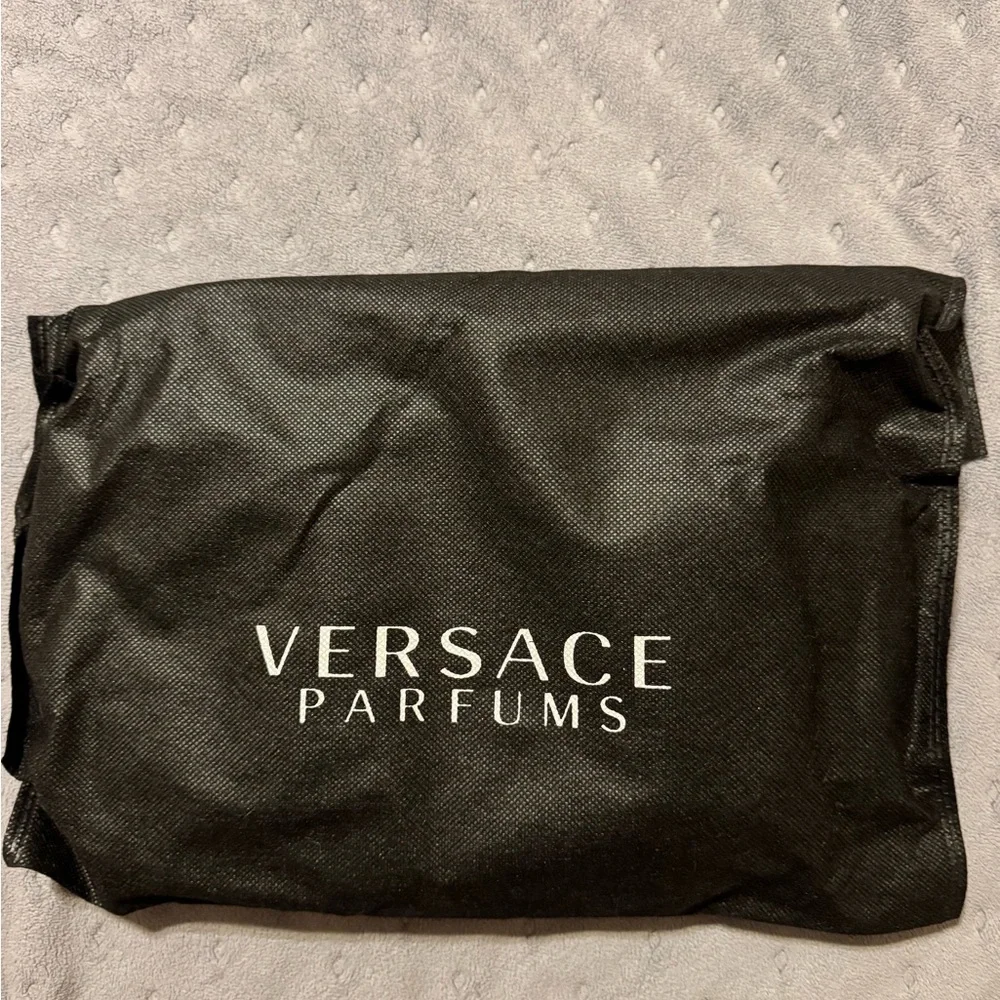 NWOT Versace Parfums Elegant Black Pouch - Picture 4 of 8